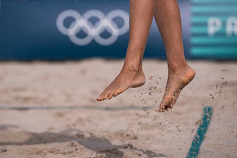 Women's beach volleyball match